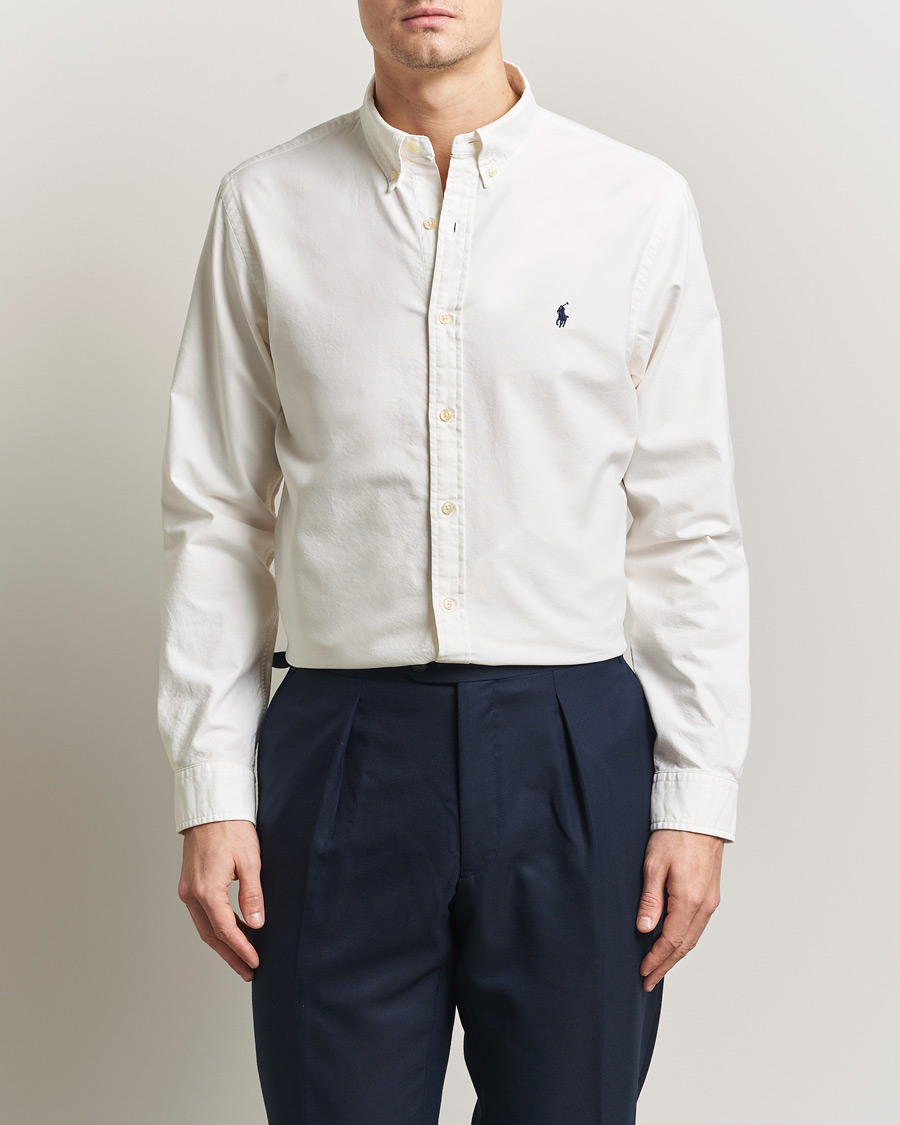 Herren | Hemden | Polo Ralph Lauren | Slim Fit Garment Dyed Oxford Shirt White