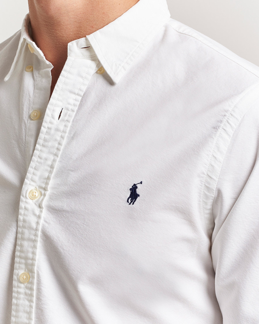 Herren | Hemden | Polo Ralph Lauren | Slim Fit Garment Dyed Oxford Shirt White