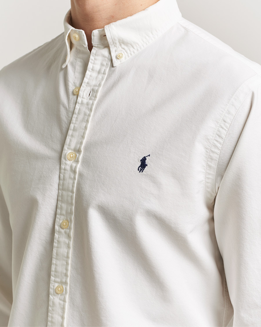 Herren | Hemden | Polo Ralph Lauren | Slim Fit Garment Dyed Oxford Shirt White