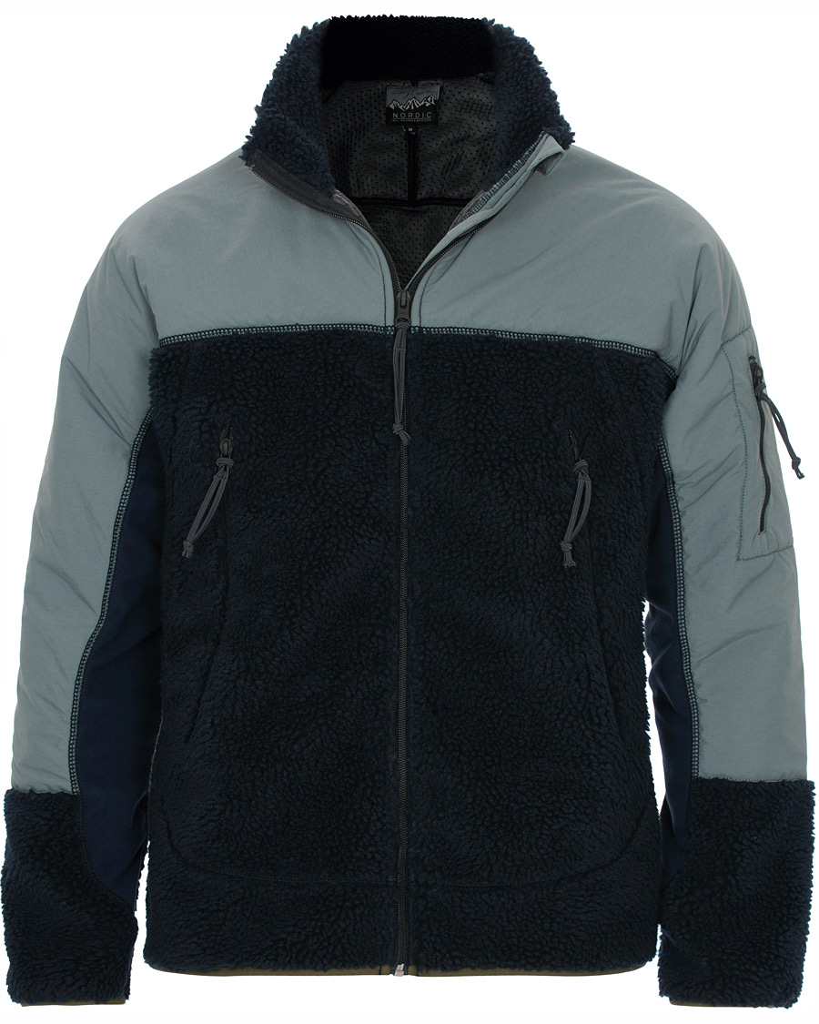 Herren | Jacken | J.Crew | 8mm Pile Sherpa Full Zip Jacket Darkest Indigo