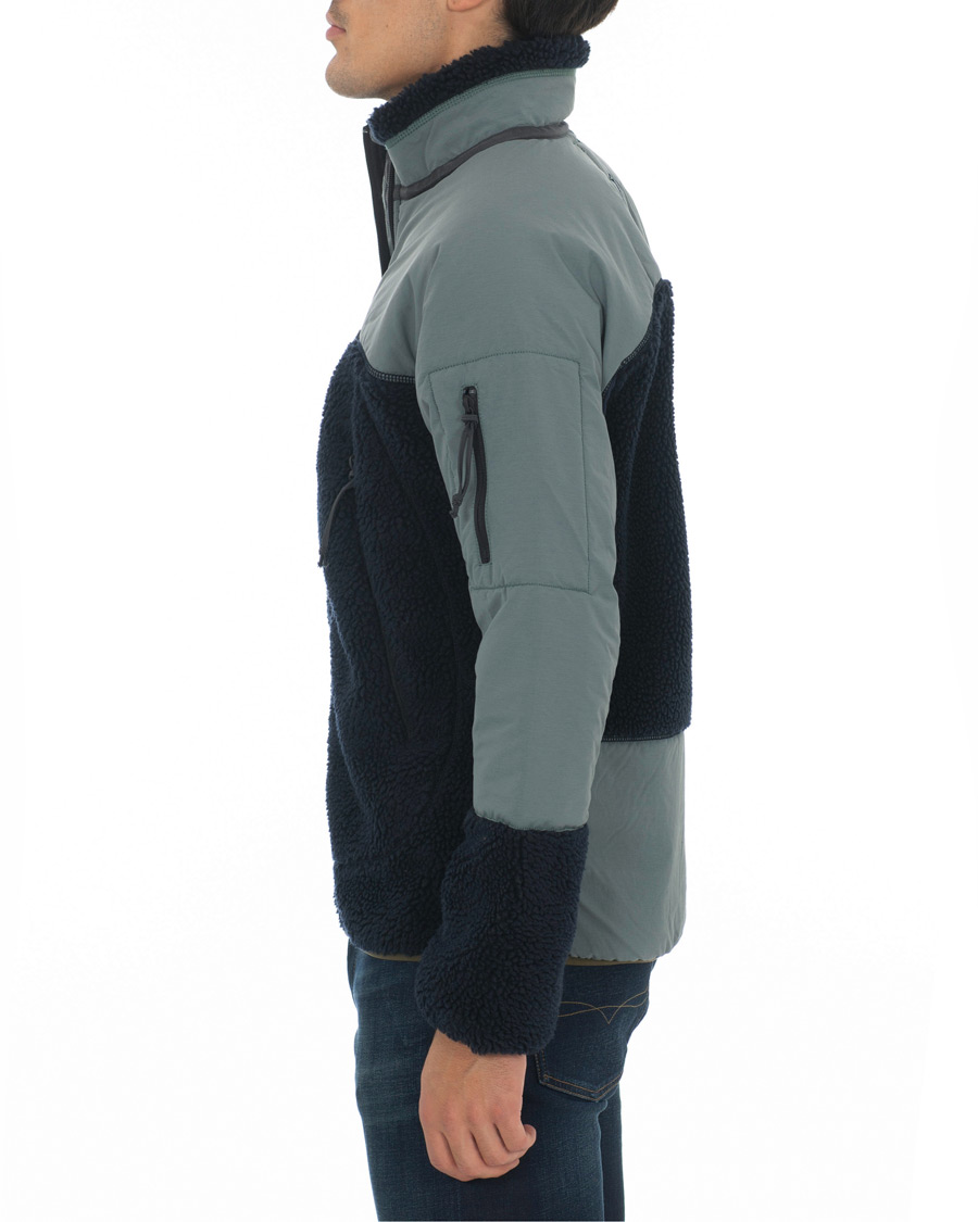 Herren | Jacken | J.Crew | 8mm Pile Sherpa Full Zip Jacket Darkest Indigo