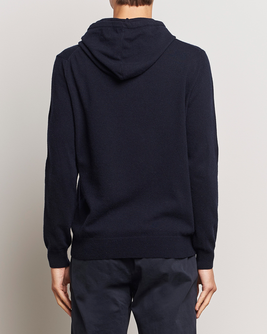 Herren | Pullover | Oscar Jacobson | Pascal Wool/Cashmere Hoodie Navy