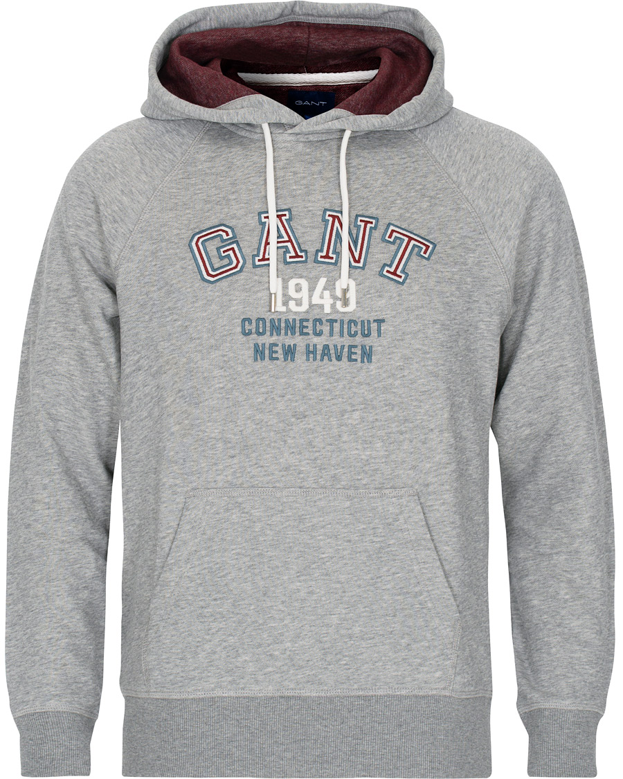 Herren | Pullover | GANT | Graphic Sweat Hoodie Grey Melange