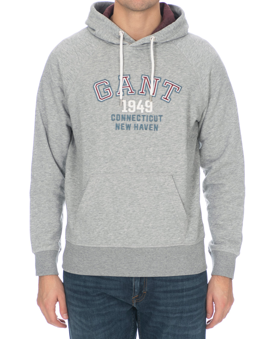 Herren | Pullover | GANT | Graphic Sweat Hoodie Grey Melange