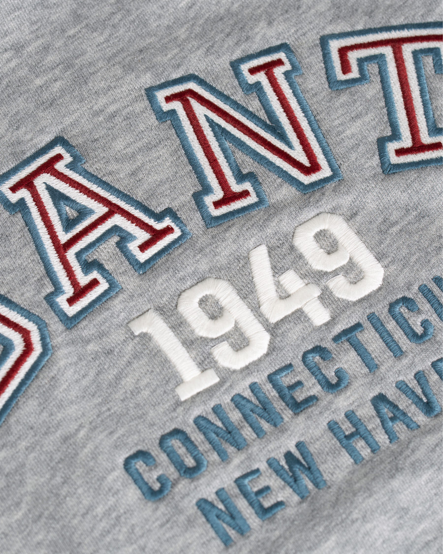 Herren | Pullover | GANT | Graphic Sweat Hoodie Grey Melange