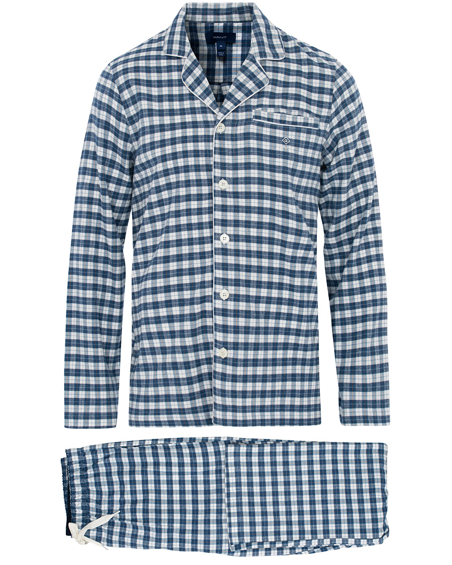 Herren | Unterwäsche | Gant | Flannel Pyjama Set Eggshell