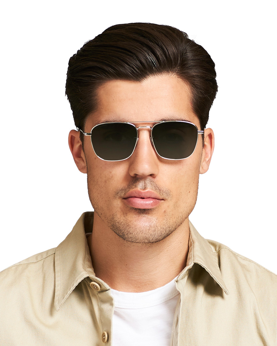 Herren | Saint Laurent SL 309 Sunglasses Silver/Green | Saint Laurent | SL 309 Sunglasses Silver/Green