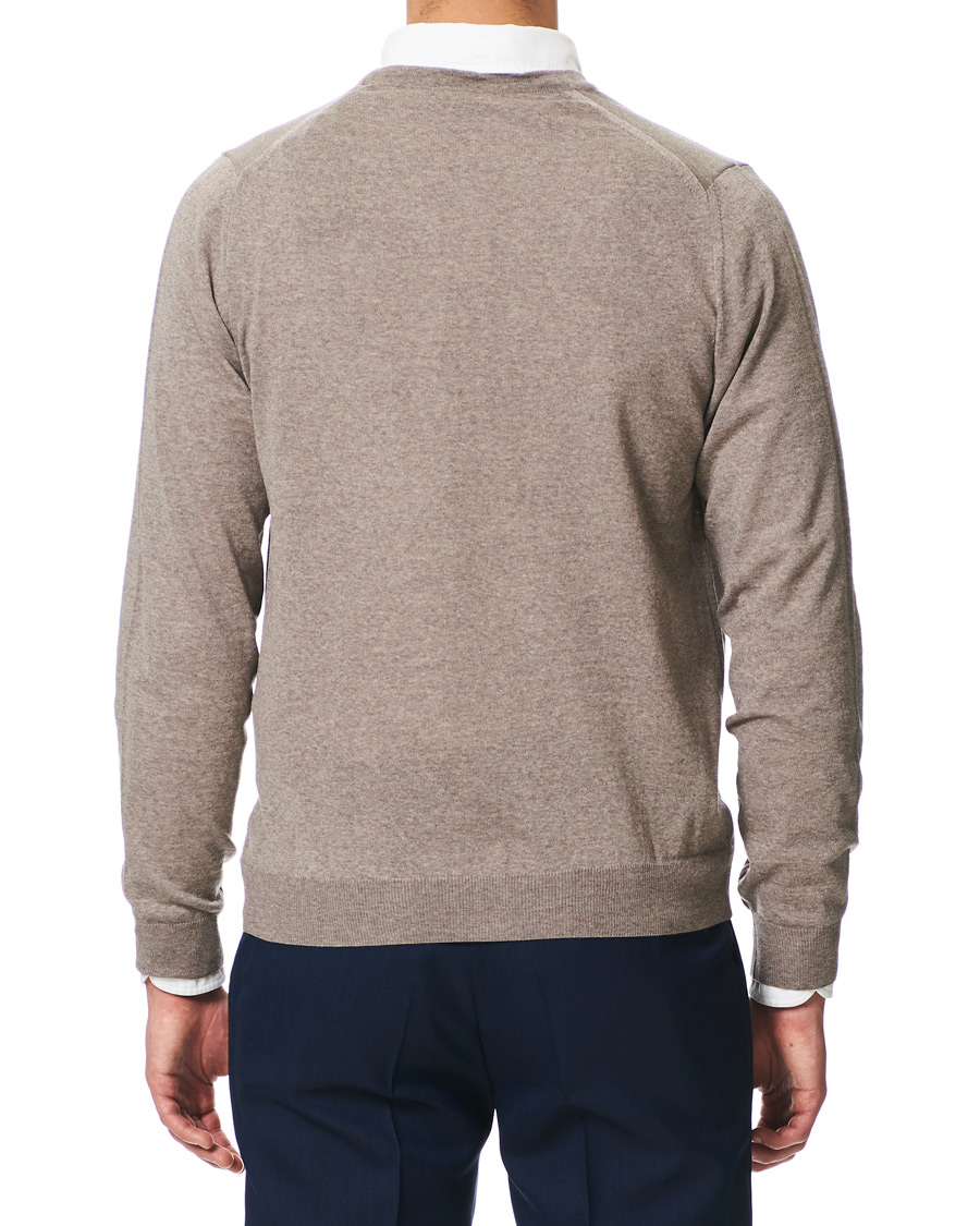 Herren | Pullover | Stenströms | Merino Zegna Knitted Cardigan Beige