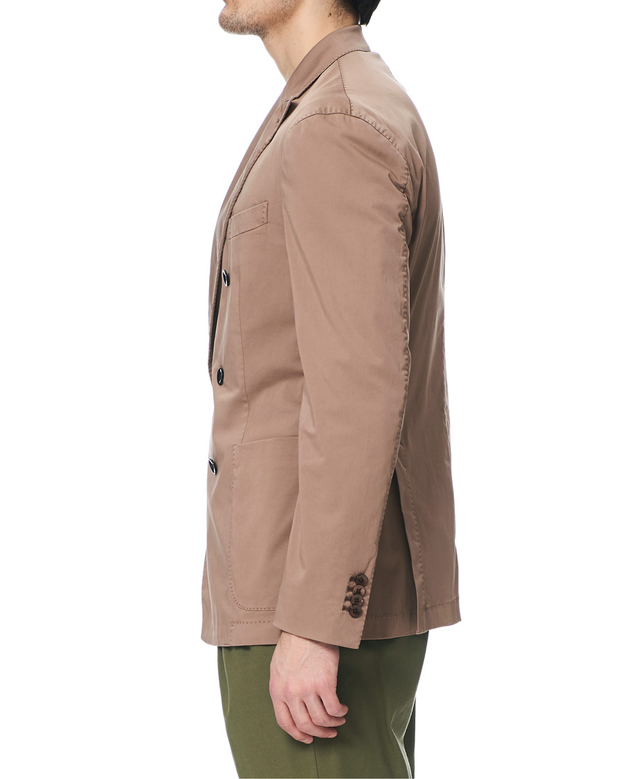 Herren | Sakkos | Boglioli | K Jacket Double Breasted Cotton Blazer Tobacco