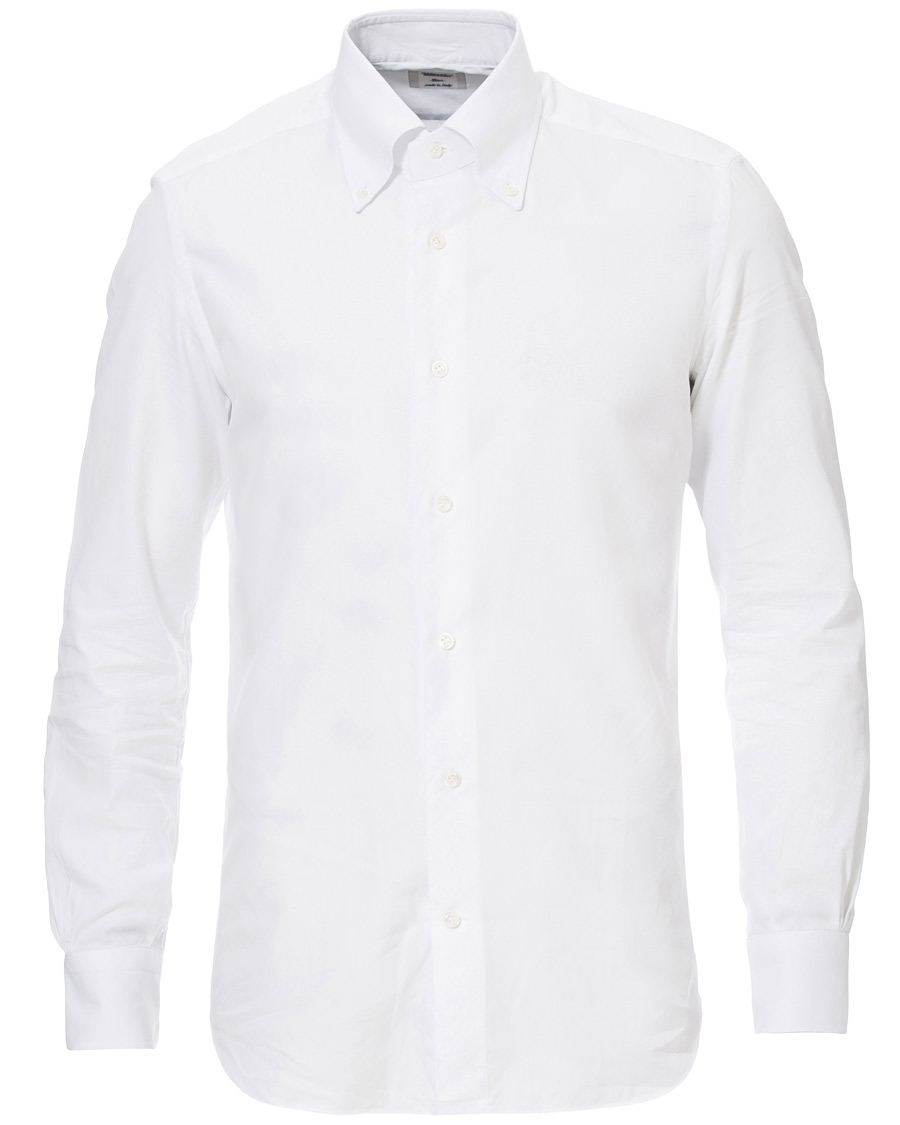 Herren | Hemden | Mazzarelli | Soft Oxford Button Down Shirt White