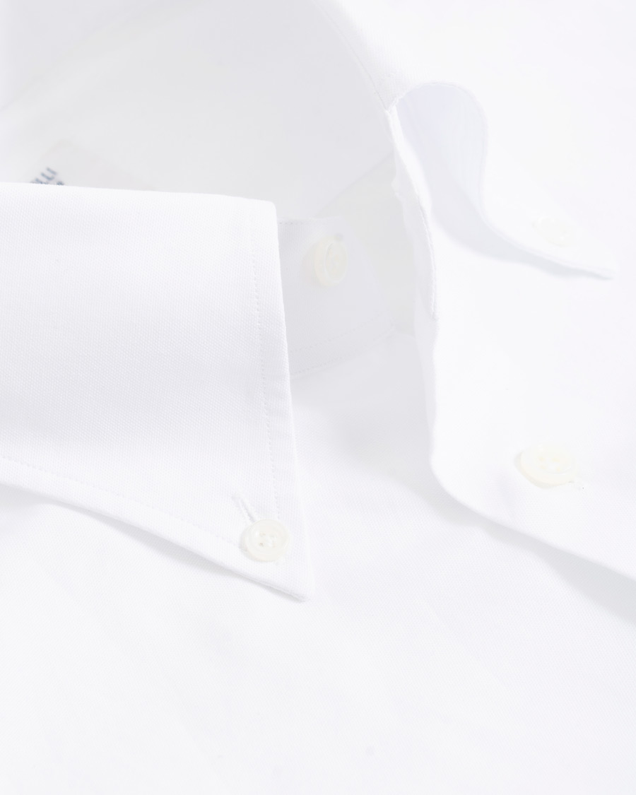 Herren | Hemden | Mazzarelli | Soft Oxford Button Down Shirt White
