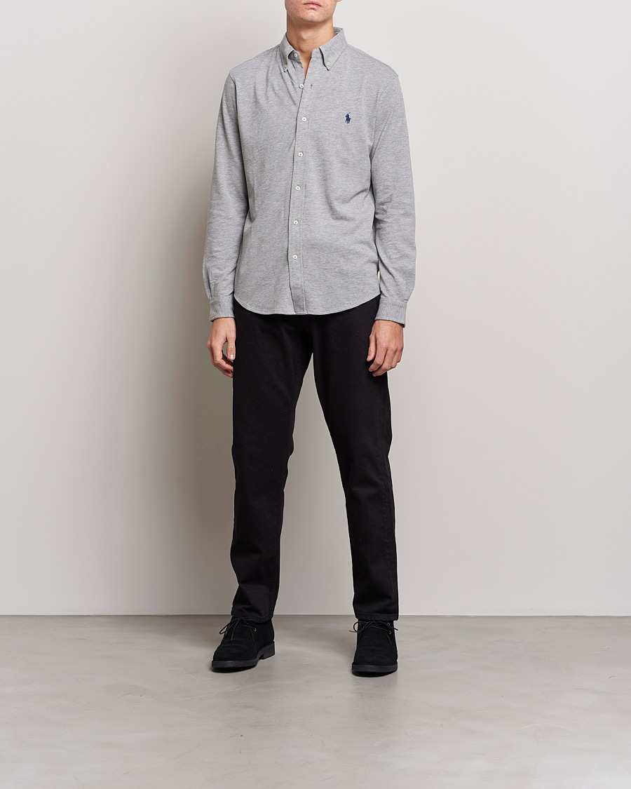 Herren | Hemden | Polo Ralph Lauren | Slim Fit Featherweight Mesh Shirt Andover Heather