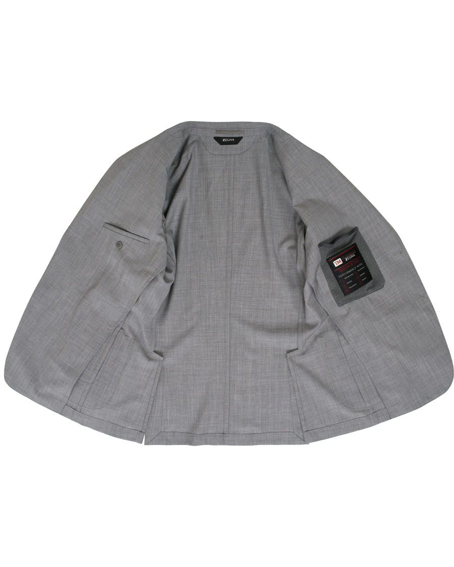 Herren | Anzüge | Z Zegna | Techmerino Washable Wool Suit Light Grey
