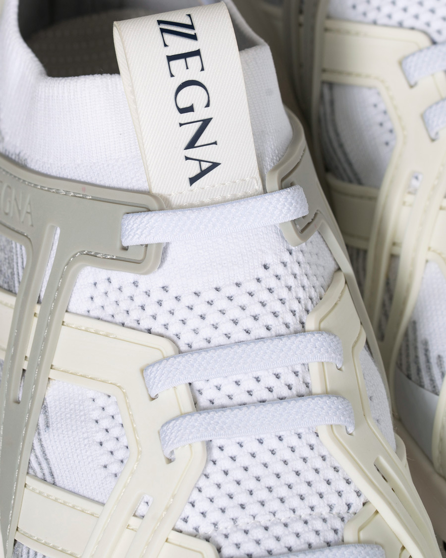 Herren | Z Zegna Techmerino Sock Sneaker White | Z Zegna | Techmerino Sock Sneaker White