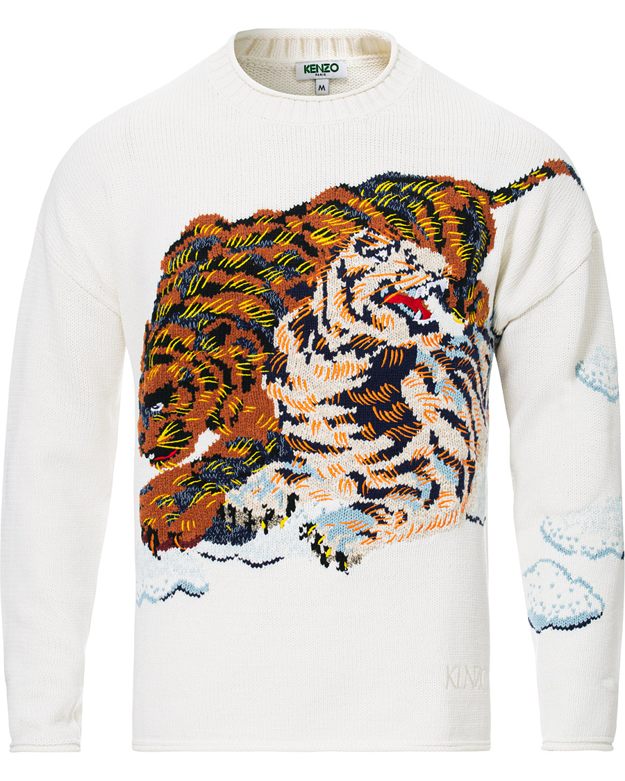 Herren | Pullover | KENZO | Tiger Cloud Crew Neck Jumper Ecru