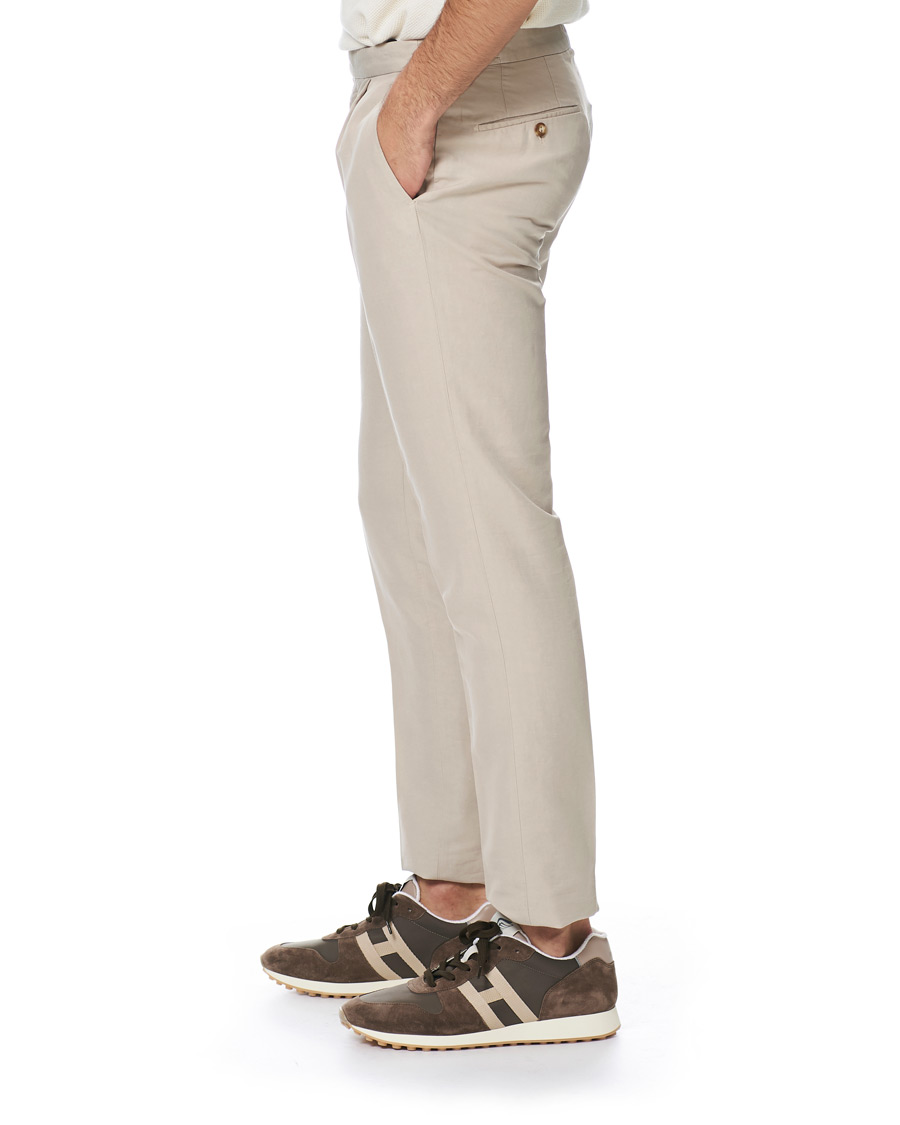 Herren | Hosen | Incotex | Slim Fit Pleated Chinolino Trousers Beige