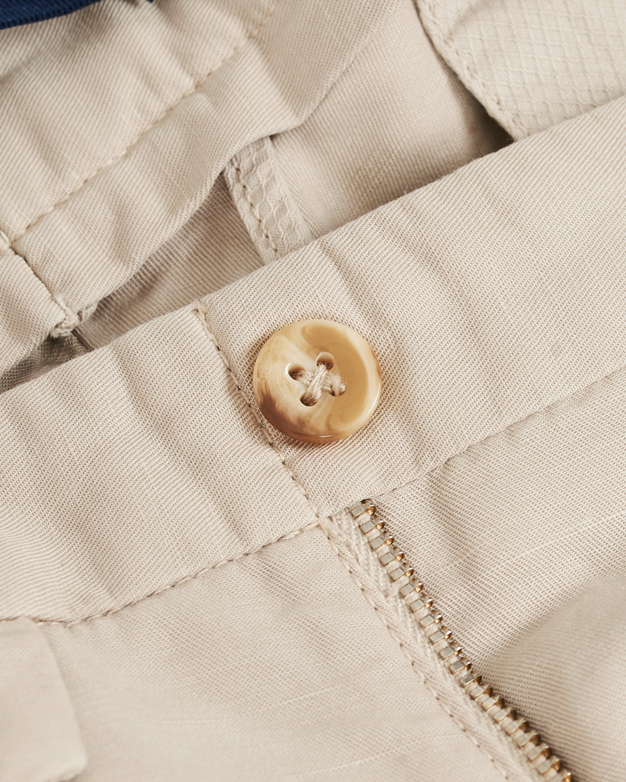 Herren | Hosen | Incotex | Slim Fit Pleated Chinolino Trousers Beige