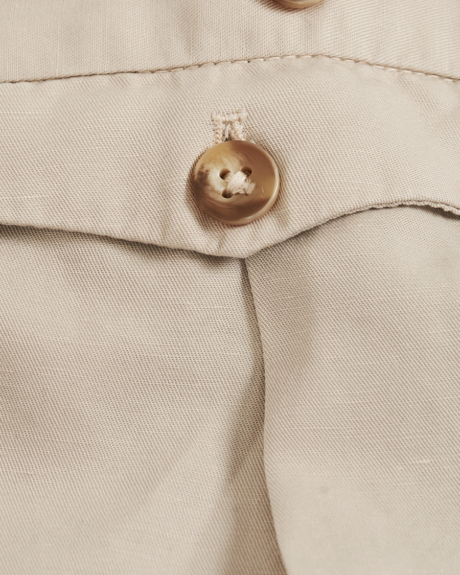 Herren | Hosen | Incotex | Slim Fit Pleated Chinolino Trousers Beige