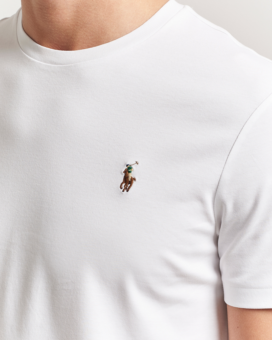 Herren | T-Shirts | Polo Ralph Lauren | Luxury Pima Cotton Crew Neck T-Shirt White