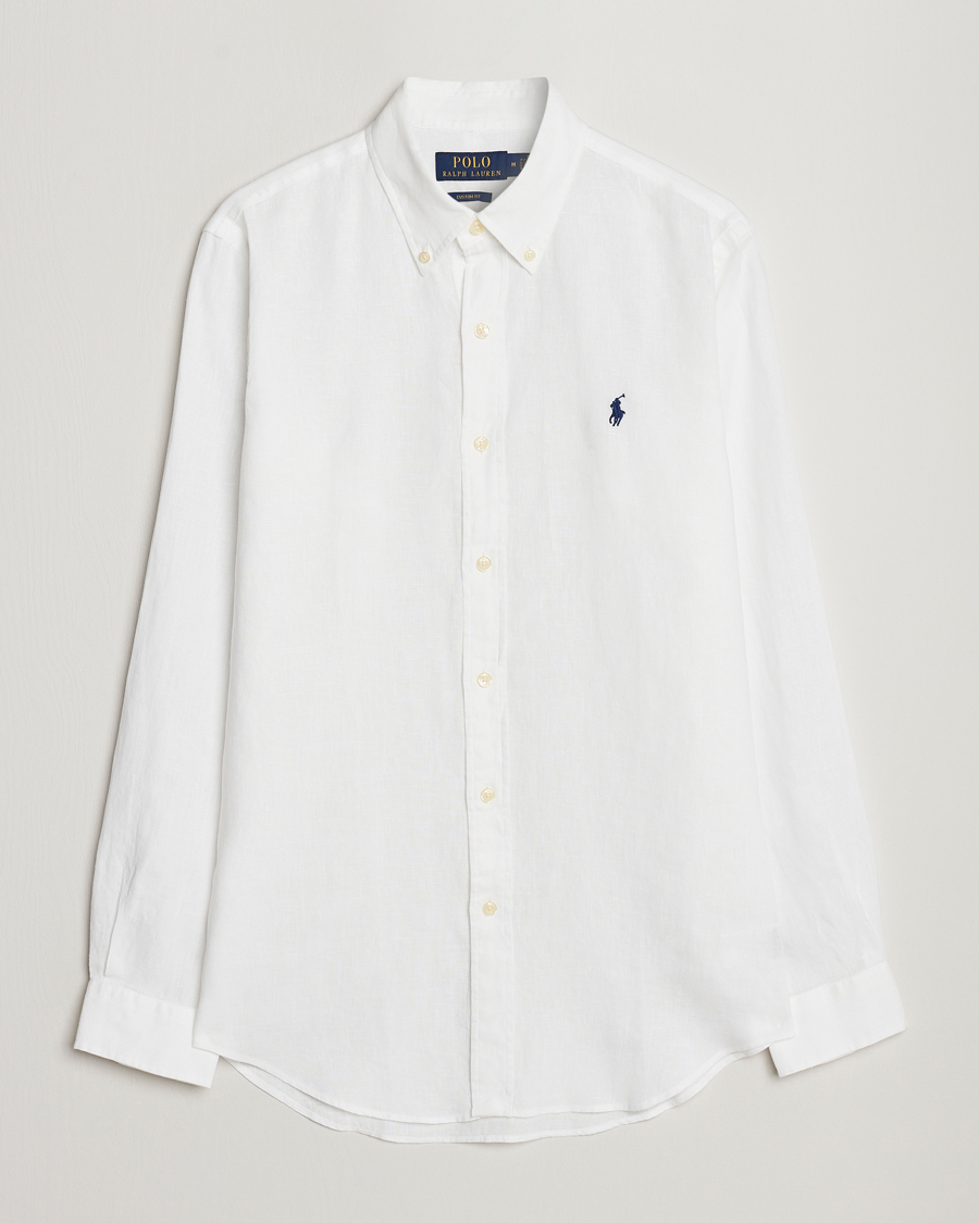 Herren | Hemden | Polo Ralph Lauren | Custom Fit Linen Button Down White