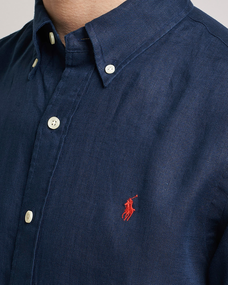 Herren | Hemden | Polo Ralph Lauren | Custom Fit Linen Button Down Newport Navy
