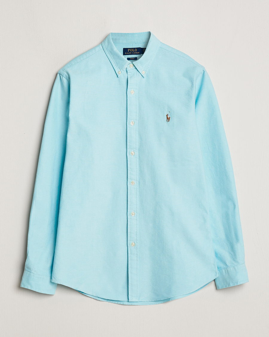 Herren | Hemden | Polo Ralph Lauren | Slim Fit Oxford Button Down Shirt Aegean Blue