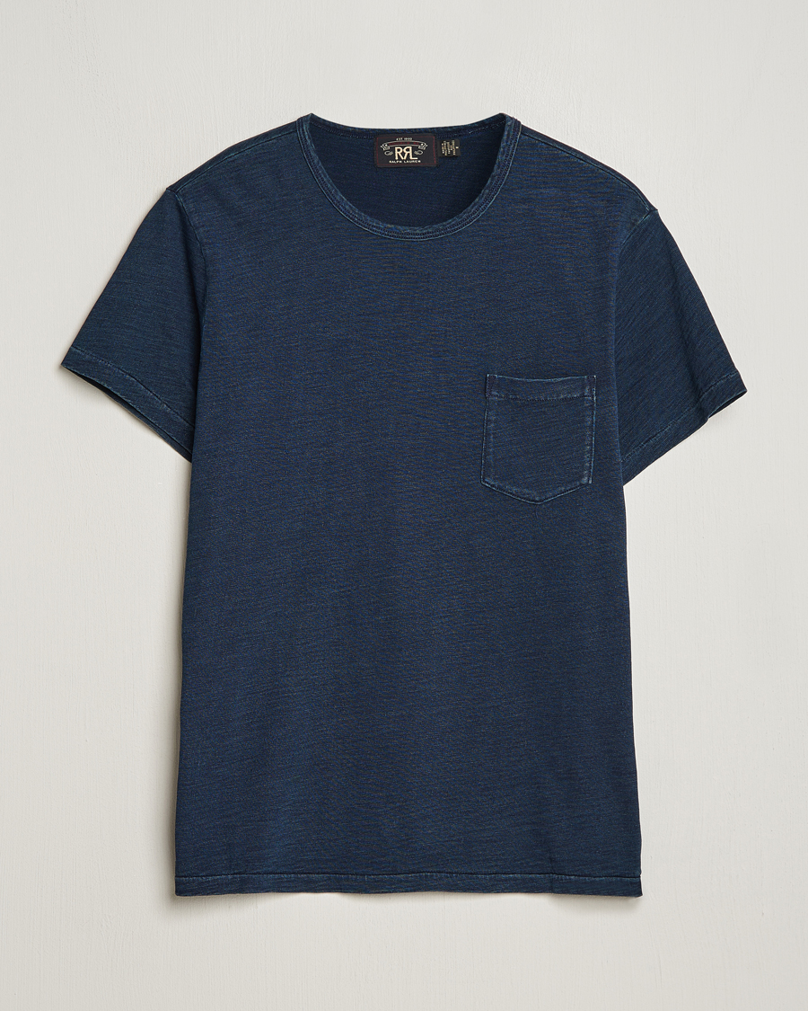 Herren | T-Shirts | RRL | Short Sleeve Pocket Tee Rinsed Indigo
