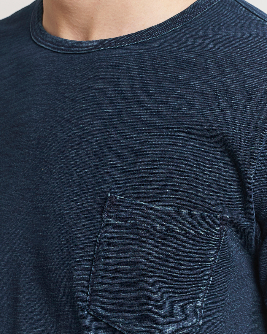 Herren | T-Shirts | RRL | Short Sleeve Pocket Tee Rinsed Indigo