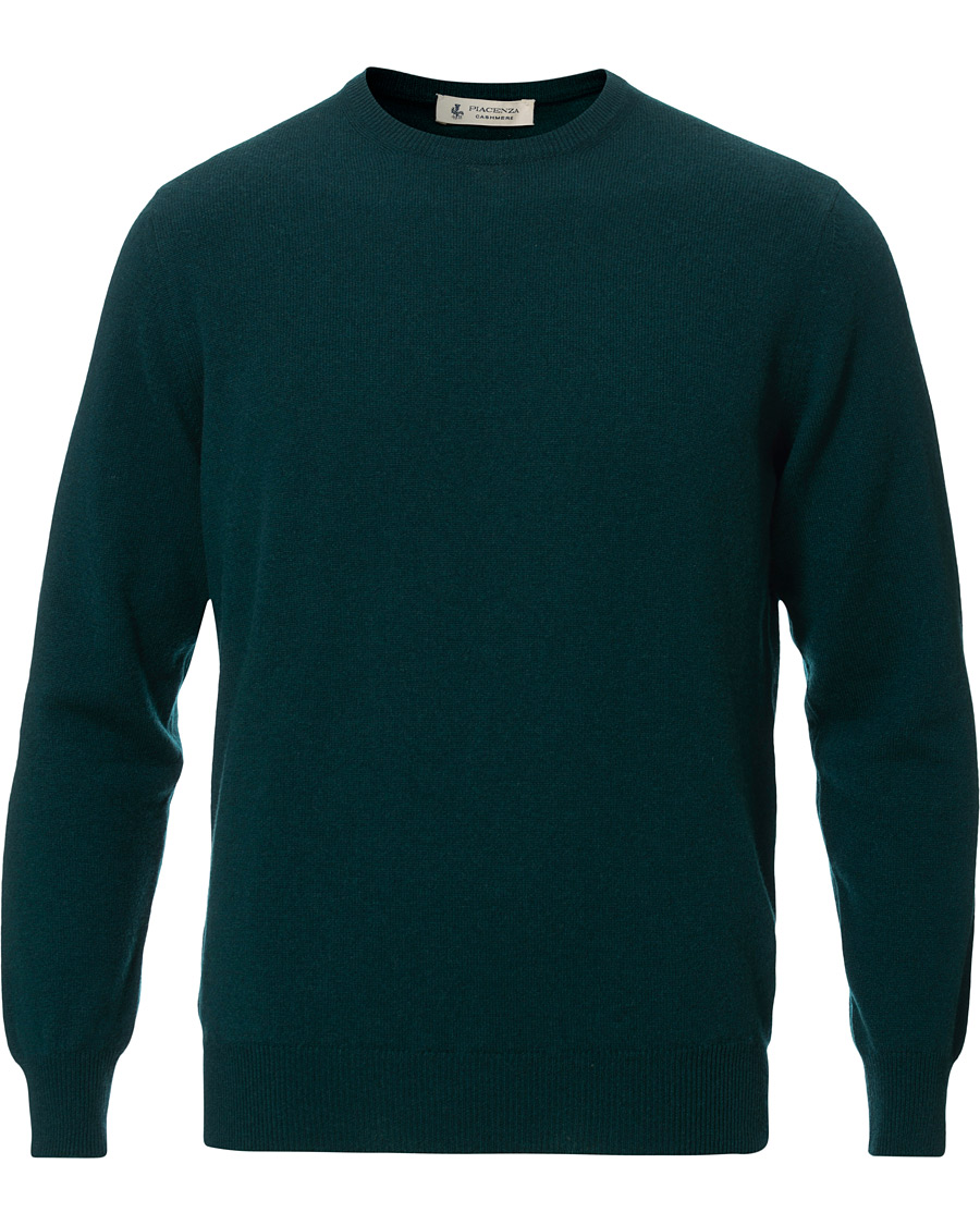 Herren | Pullover | Piacenza Cashmere | Cashmere Crew Neck Sweater Racing Green