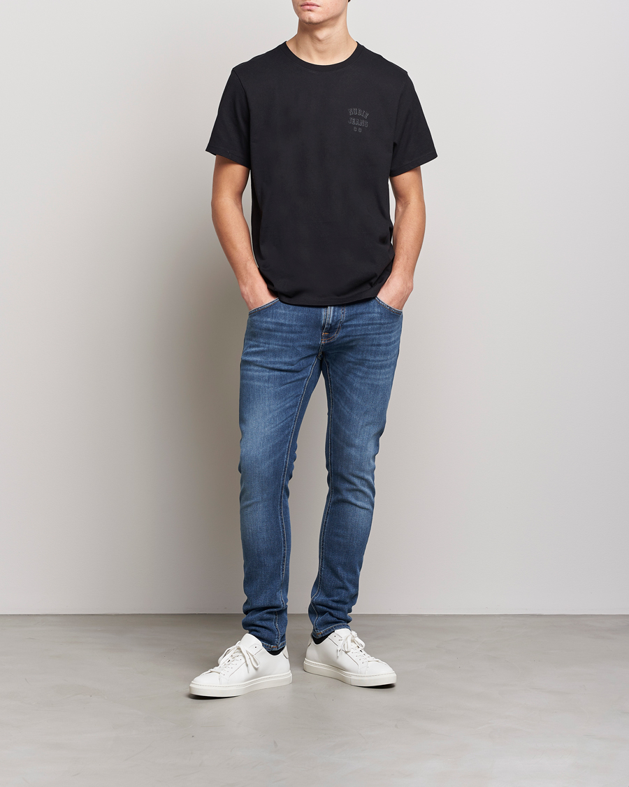 Herren | Jeans | Nudie Jeans | Tight Terry Organic Jeans Steel Navy