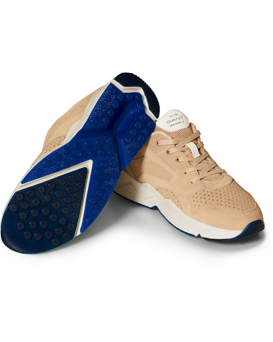 Herren | GANT Nicewill Perforated Sneaker Sand Suede | GANT | Nicewill Perforated Sneaker Sand Suede