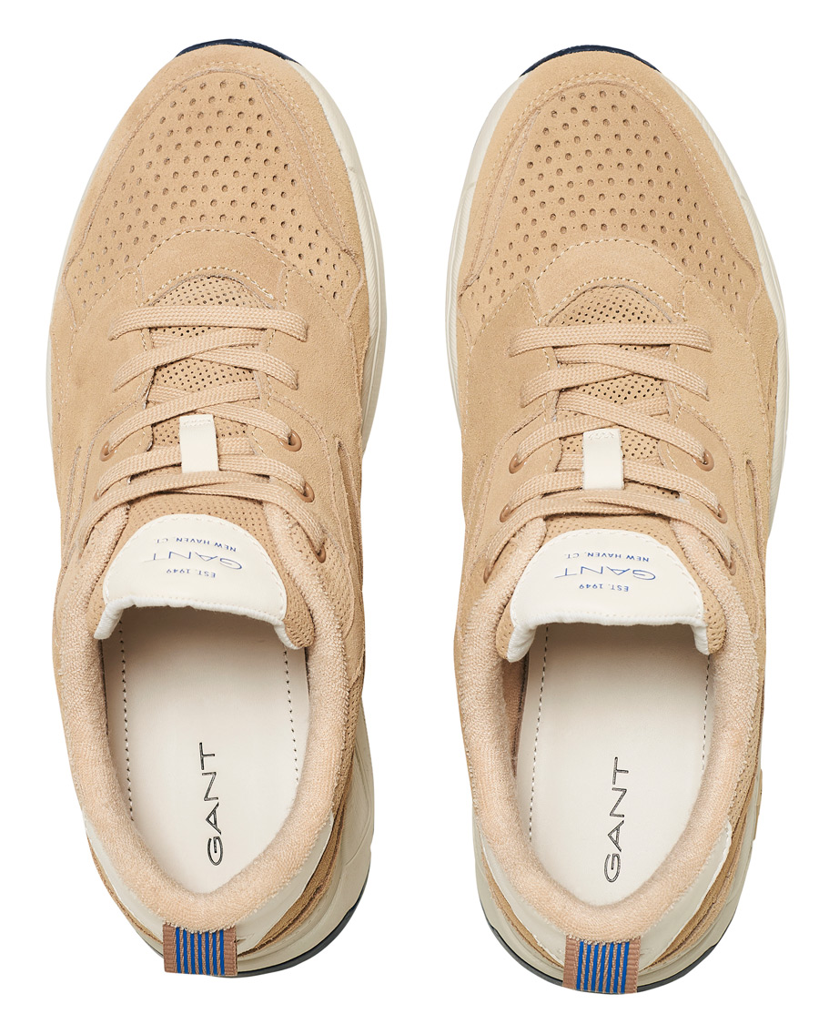 Herren | GANT Nicewill Perforated Sneaker Sand Suede | GANT | Nicewill Perforated Sneaker Sand Suede
