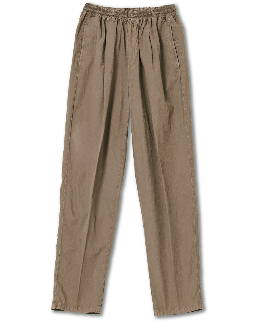 Herren | Hosen | The Gigi | Soft Seersucker Drawstring Trousers Olive