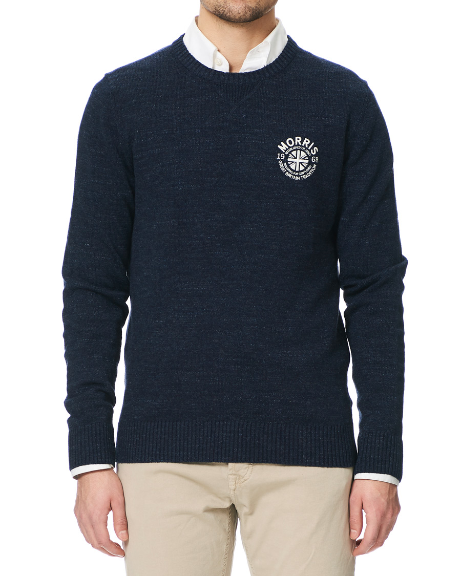 Herren | Pullover | Morris | Leron Knitted O-Neck Navy