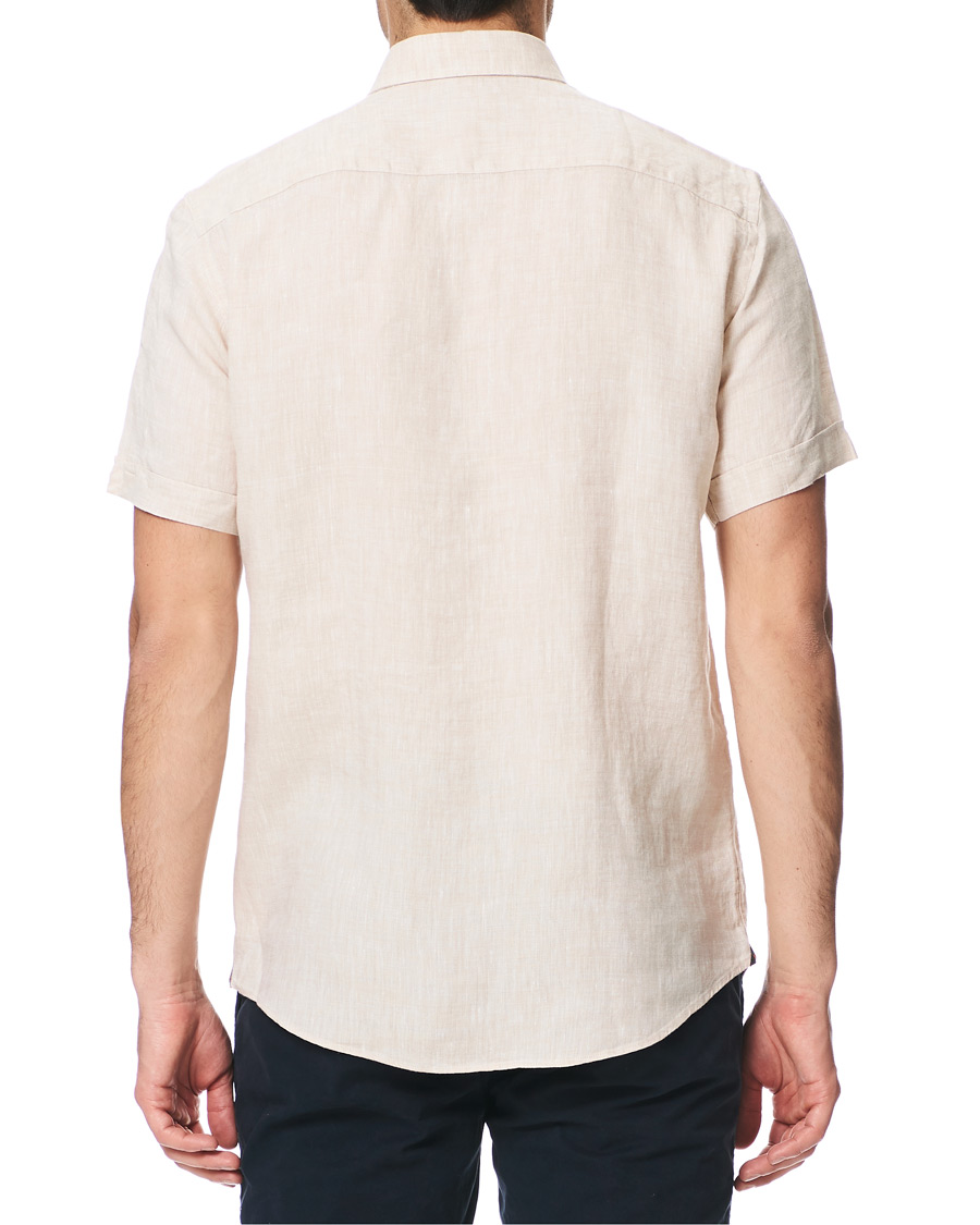 Herren | Hemden | Morris | Douglas Short Sleeve Linen Shirt Khaki