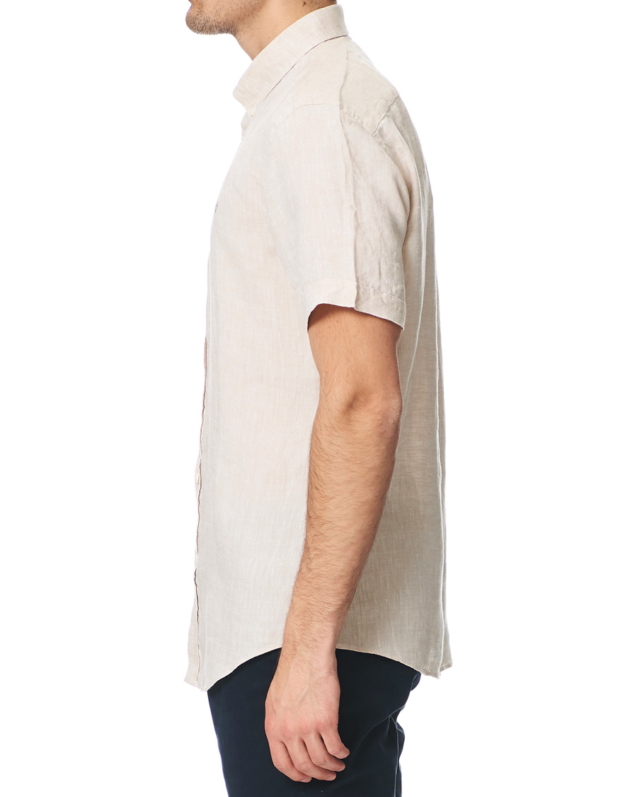 Herren | Hemden | Morris | Douglas Short Sleeve Linen Shirt Khaki