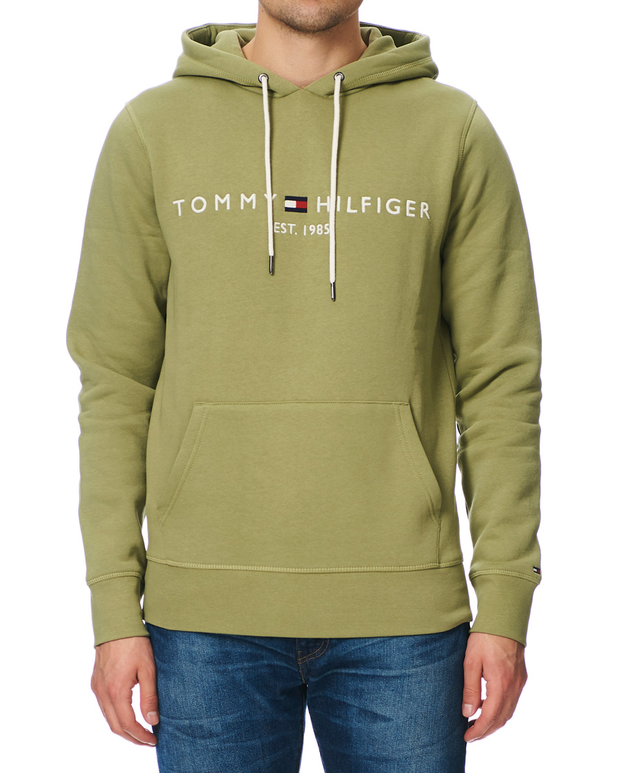 Herren | Pullover | Tommy Hilfiger | Logo Hoodie Faded Olive