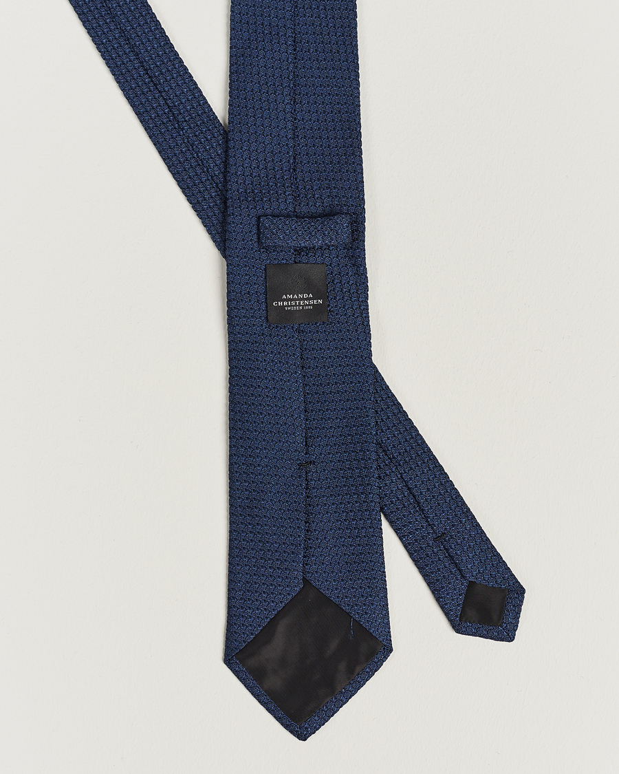 Herren | Festive | Amanda Christensen | Silk Grenadine 8 cm Tie Napoli Blue