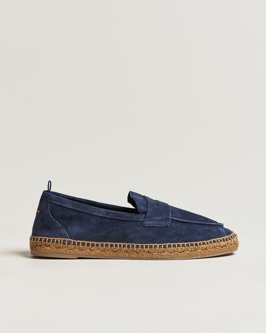Herren | Castañer Nacho Casual Suede Loafers Azul Oscuro | Castañer | Nacho Casual Suede Loafers Azul Oscuro