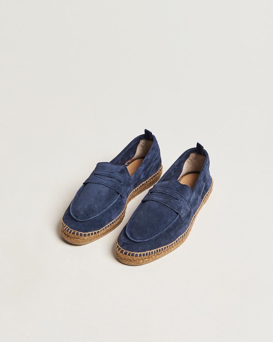 Herren | Castañer Nacho Casual Suede Loafers Azul Oscuro | Castañer | Nacho Casual Suede Loafers Azul Oscuro