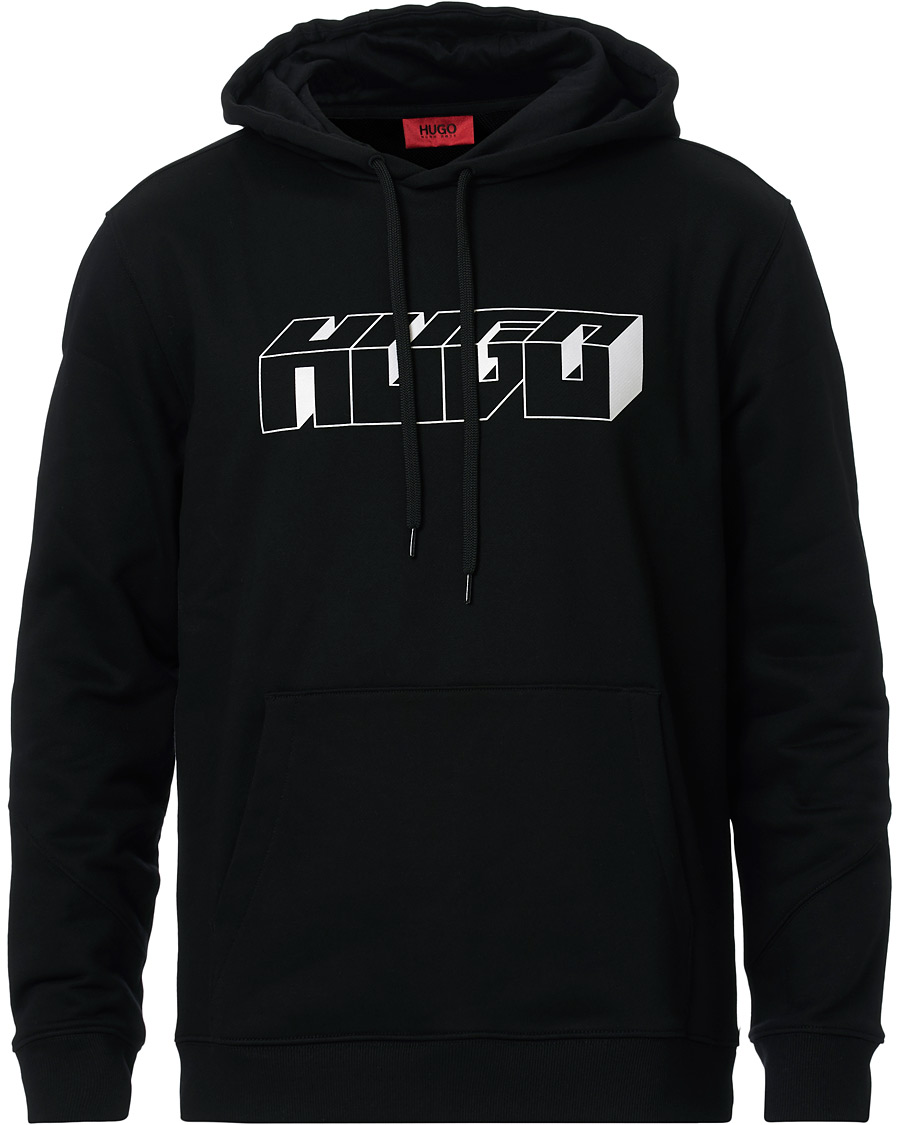 Herren | Pullover | HUGO | Dazarus Reflex Print Relaxed Fit Hoodie Black