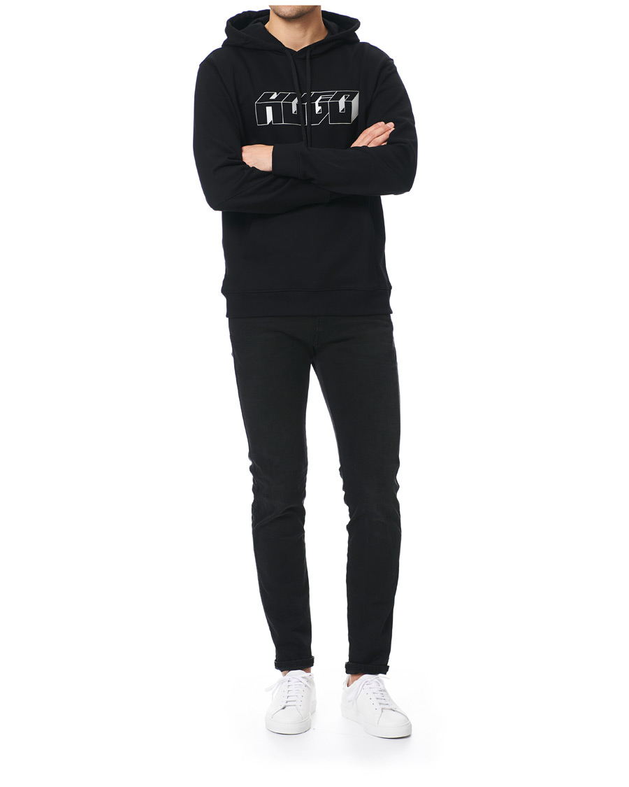 Herren | Pullover | HUGO | Dazarus Reflex Print Relaxed Fit Hoodie Black