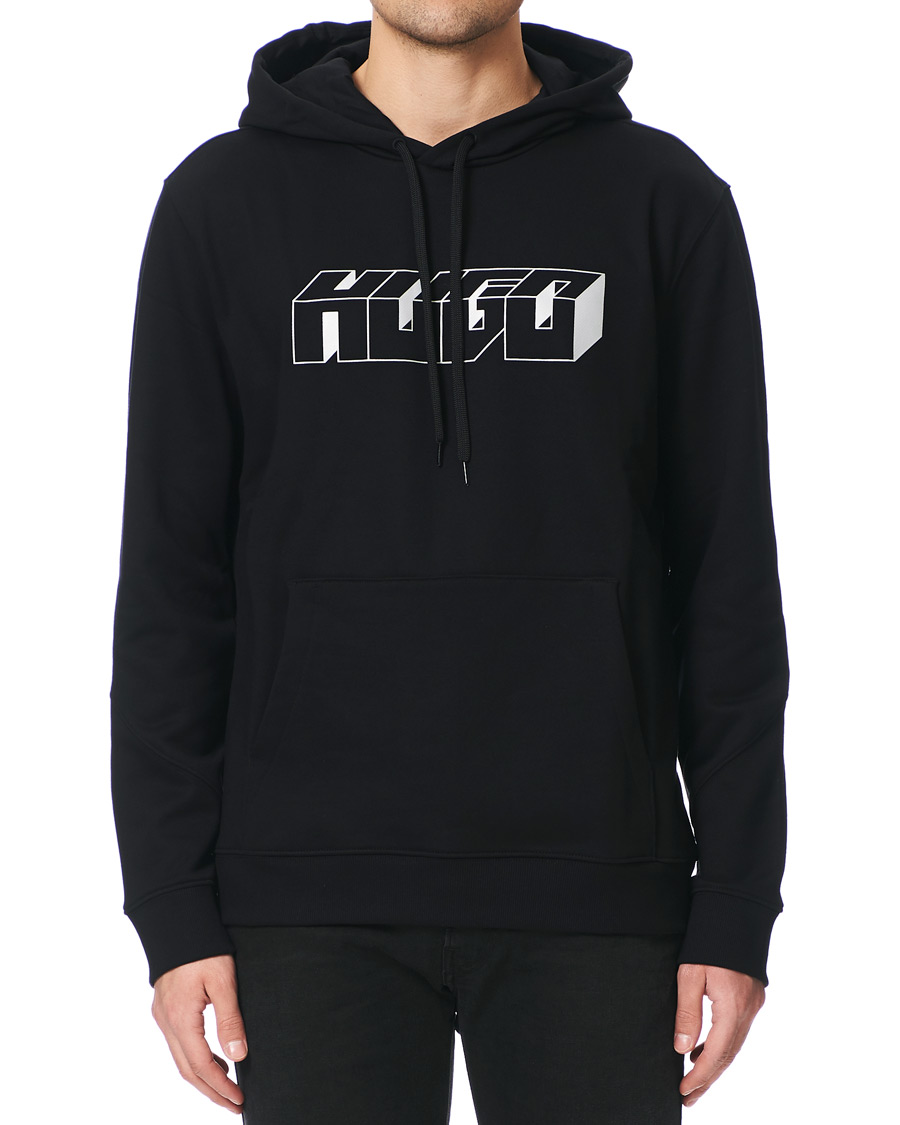 Herren | Pullover | HUGO | Dazarus Reflex Print Relaxed Fit Hoodie Black