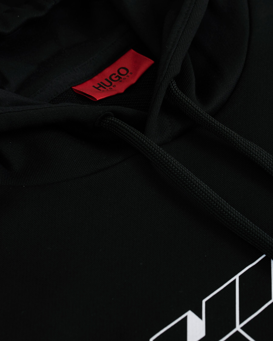 Herren | Pullover | HUGO | Dazarus Reflex Print Relaxed Fit Hoodie Black
