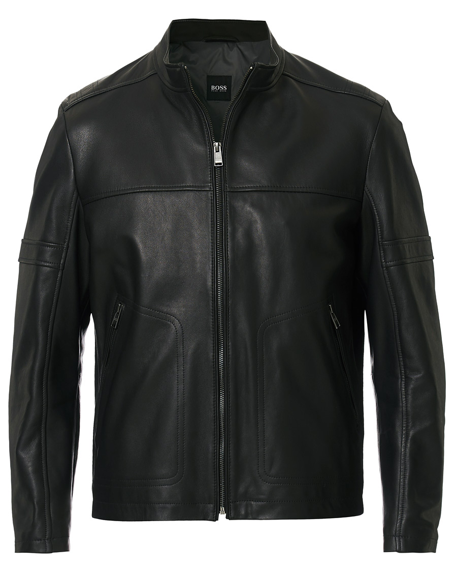 Herren | Jacken | BOSS BLACK | BOSS Nidan Leather Jacket Black