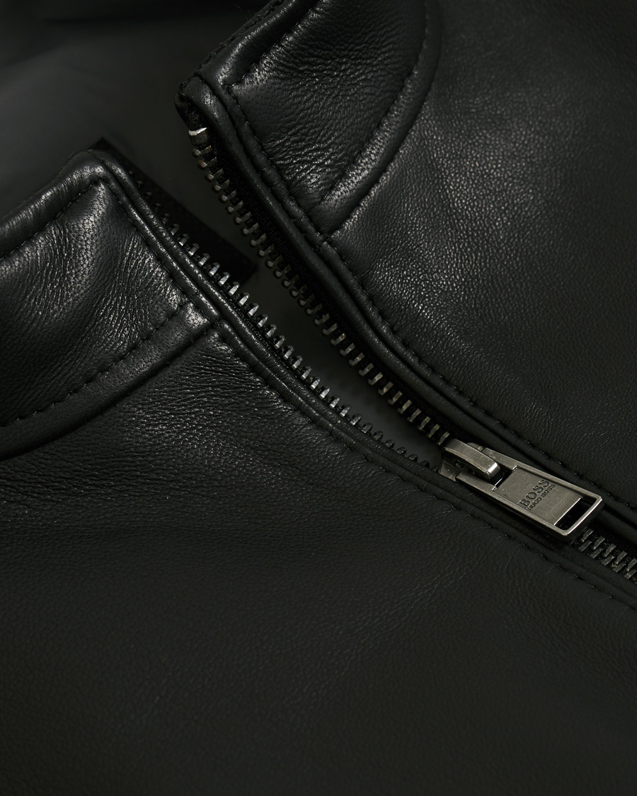 Herren | Jacken | BOSS BLACK | BOSS Nidan Leather Jacket Black