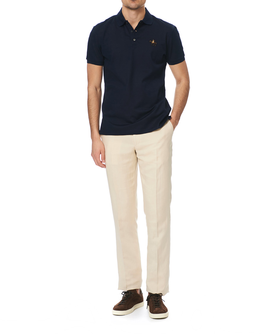 Herren | Hosen | Ralph Lauren Purple Label | Side-Adjuster Linen/Silk Trousers Beige