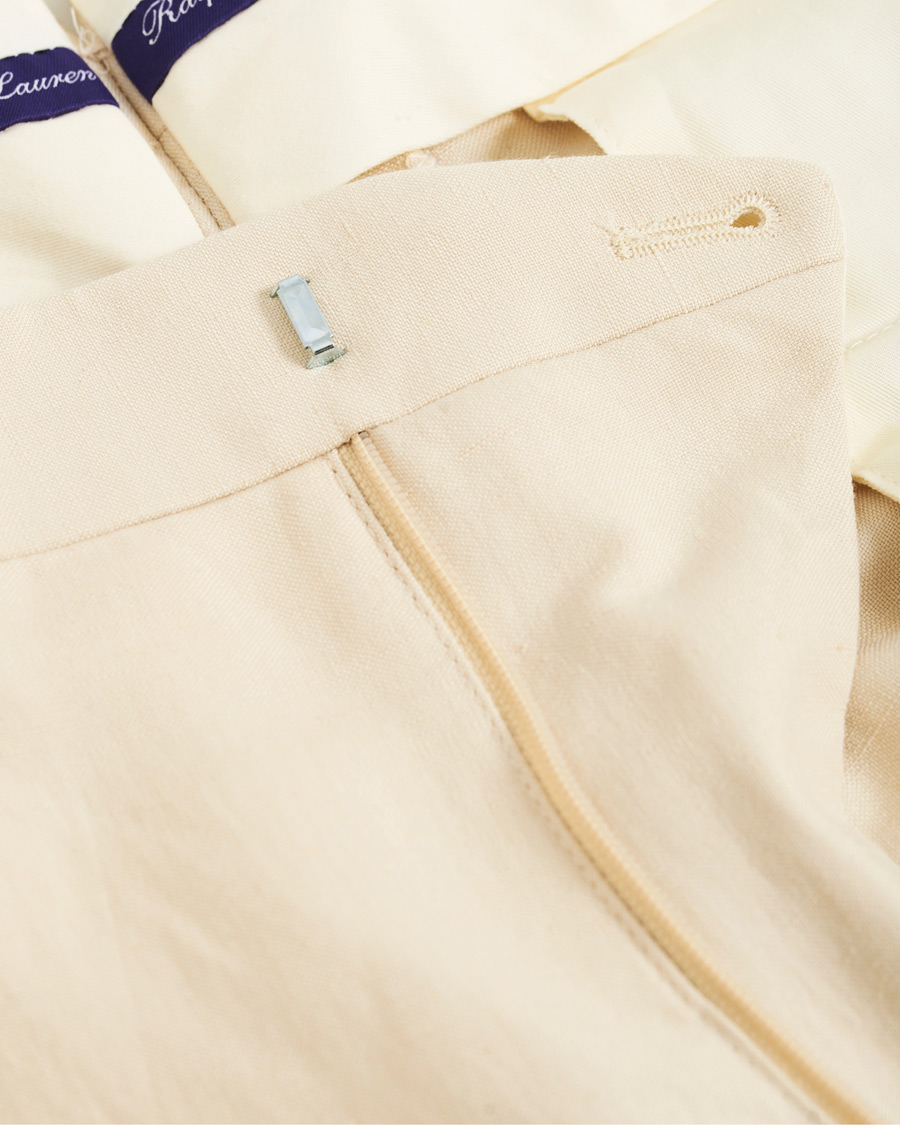 Herren | Hosen | Ralph Lauren Purple Label | Side-Adjuster Linen/Silk Trousers Beige