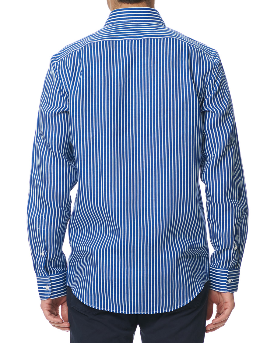 Herren | Hemden | Ralph Lauren Purple Label | Bengal Stripe Linen Shirt Blue/White