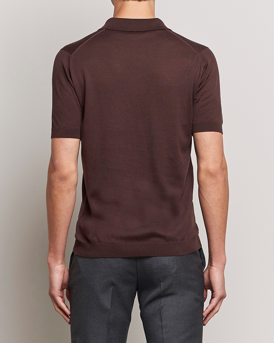 Herren | Poloshirts | John Smedley | Adrian Slim Fit Sea Island Polo Coffee Bean